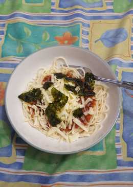 Spaghetti tabur keju & nori