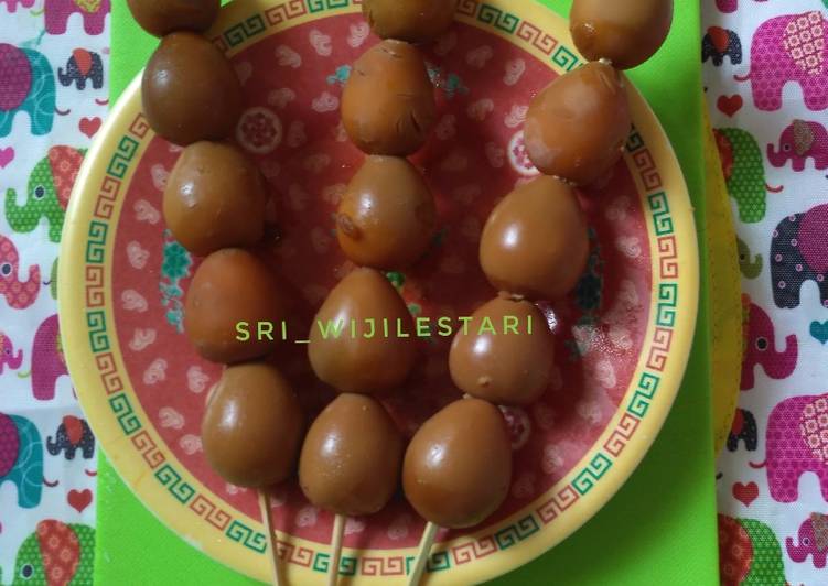 gambar untuk cara membuat Sate telur puyuh