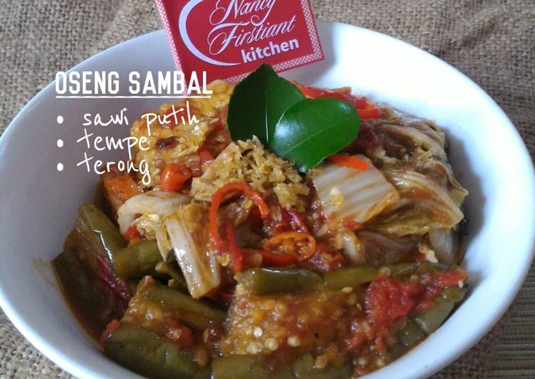 resep lengkap untuk Oseng Sambal Sawi Putih-Tempe-Terong