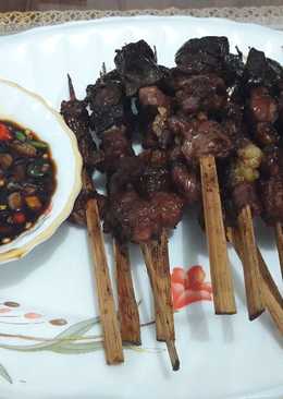 Sate kambing dan hati bakar madu bumbu kecap bawang cabe rame #kita berbagi