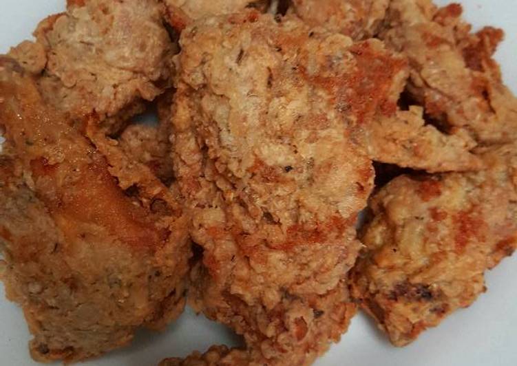 bahan dan cara membuat Ayam goreng crunchy with oat