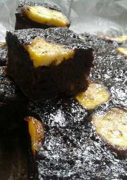 BANANA BROWNIES no mixer (Bisa panggang/kukus)