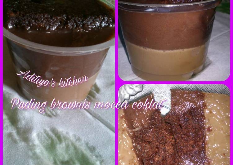 gambar untuk cara membuat Puding brownis mocca coklat