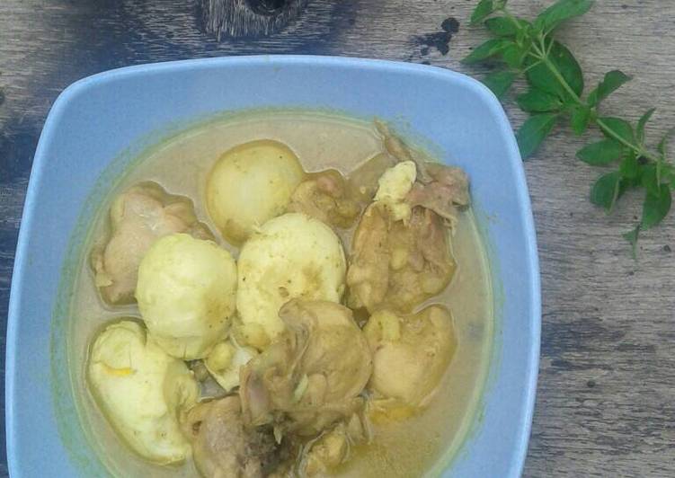 resep Opor ayam + telur