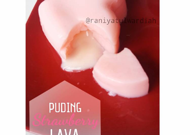 gambar untuk resep Puding Strawberry Lava