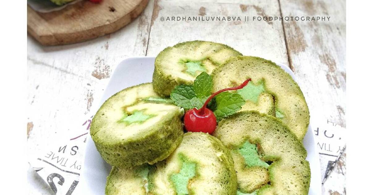 Resep Typhoon Hurricane Matcha Roll Cake by Ardhani Restianti Novita Hapsari