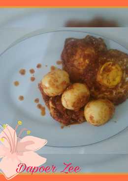 Balado telur ceplok dan bulat