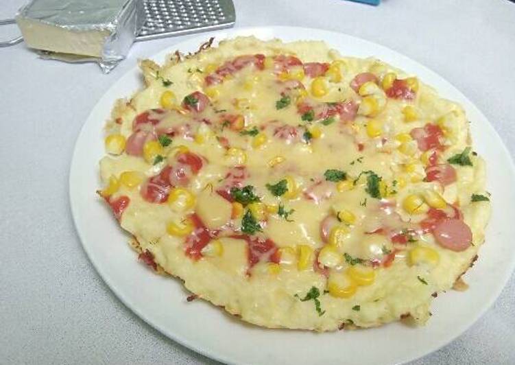 gambar untuk cara membuat Pizza kentang sosis (postingrame2_recookumbiumbian)