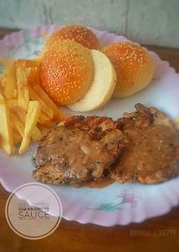 Grill Chicken Steak w/Blackpepper Sauce