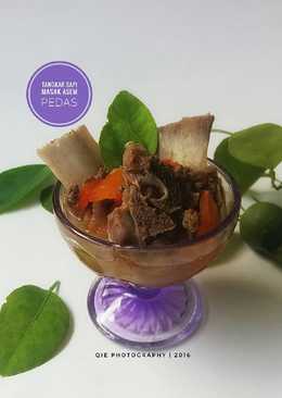 Tangkar / Tulang sapi masak asem pedas