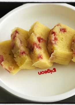 Bolu kukus keju strawberry mpasi 1y