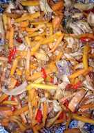 Tumis(oseng) wortel, tempe, dan ayamð