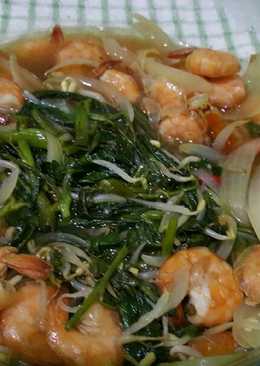 Cah Kangkung Udang Saus Tiram Simple