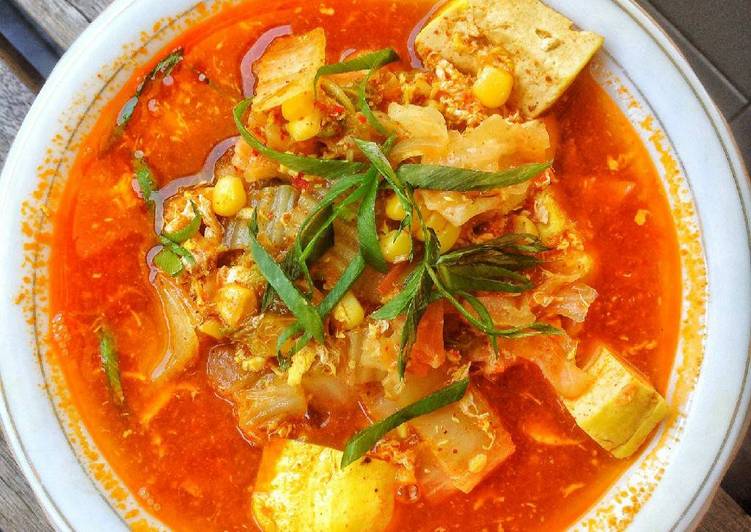 resep makanan Sundubu Jjigae/Sup Tahu Pedas Korea
