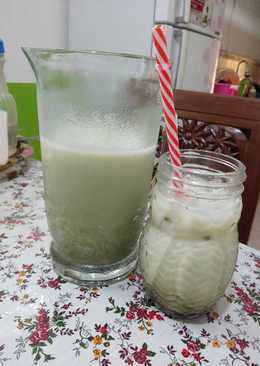 Minuman soda matcha