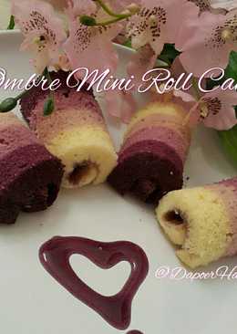 Ombre Mini Roll Cake Selai Blueberry