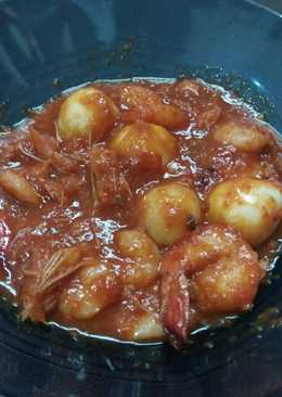 Udang & telor puyuh asam manis