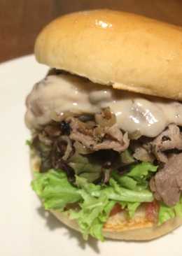 Philly Mushroom Hamburger
