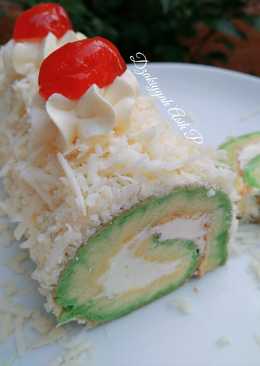 Hurricane Pandan Swiss Roll Cake,Lembut,wangi&gurih ðŸ˜