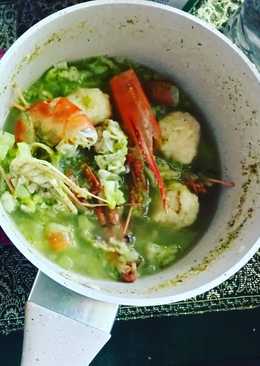 Sup butter bakso Udang sayuran