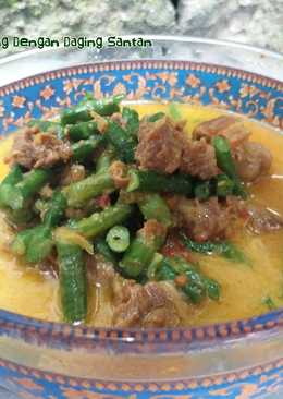 Kacang Panjang Dengan Daging Santan