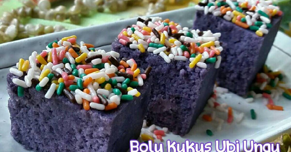 55 resep bolu kukus ubi ungu  enak dan sederhana Cookpad