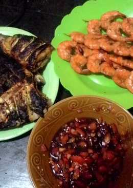 Ikan bandeng bakar + Udang bakar + Lombok menado ðŸ'ŒðŸ'