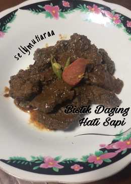 Bistik daging & hati sapi