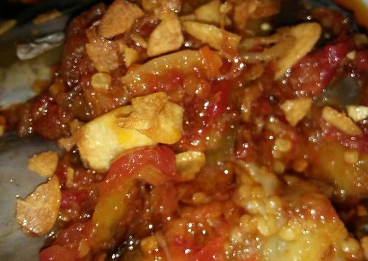 bahan dan cara membuat Sambal Terong Balado