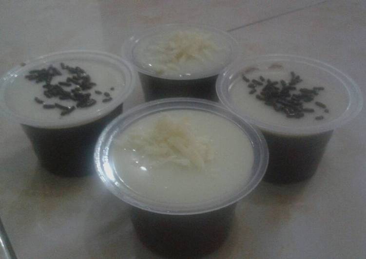 resep Puding coklat vla vanilla