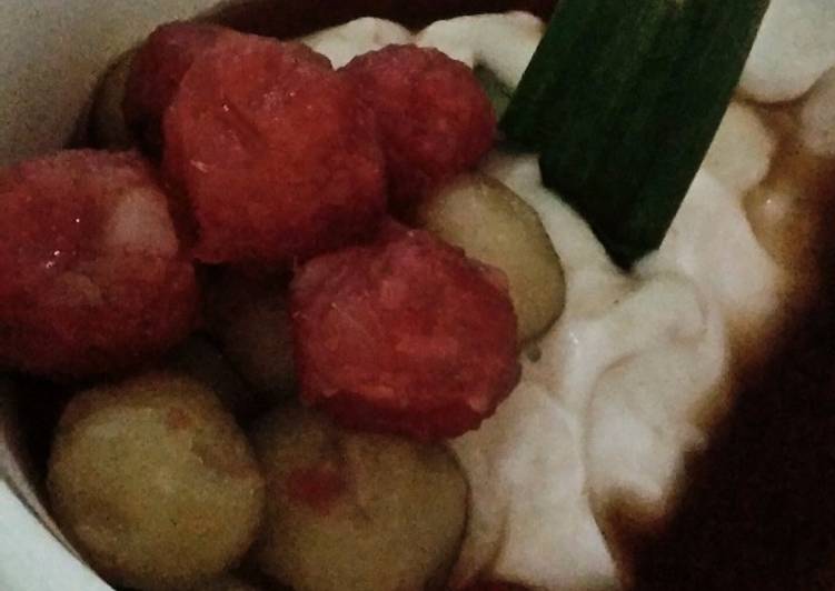 gambar untuk resep Bubur sumsum biji salak merah putih