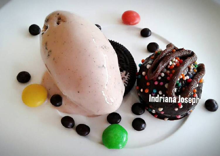 gambar untuk resep Oreo Ice cream homemade