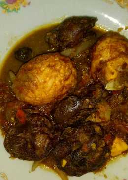 Hati ayam telur bumbu kecap