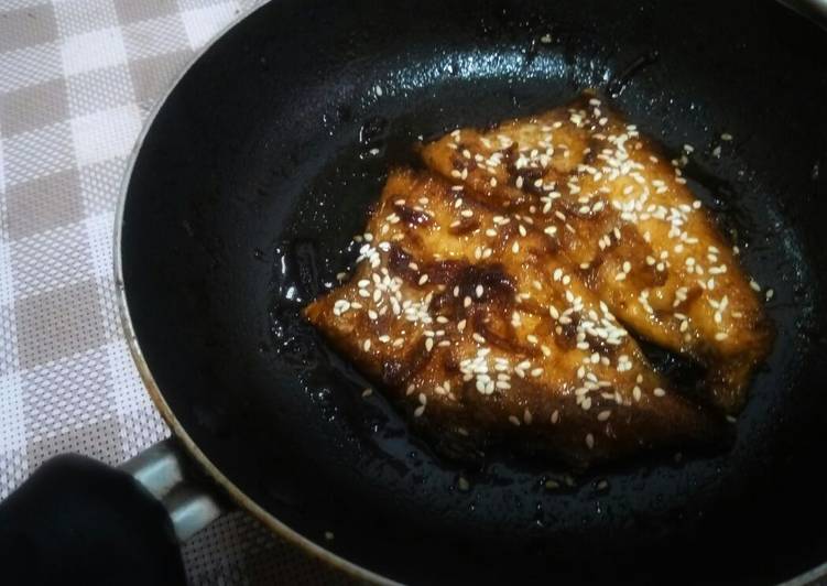 cara membuat Gurame Teriyaki (mpasi 1+y)