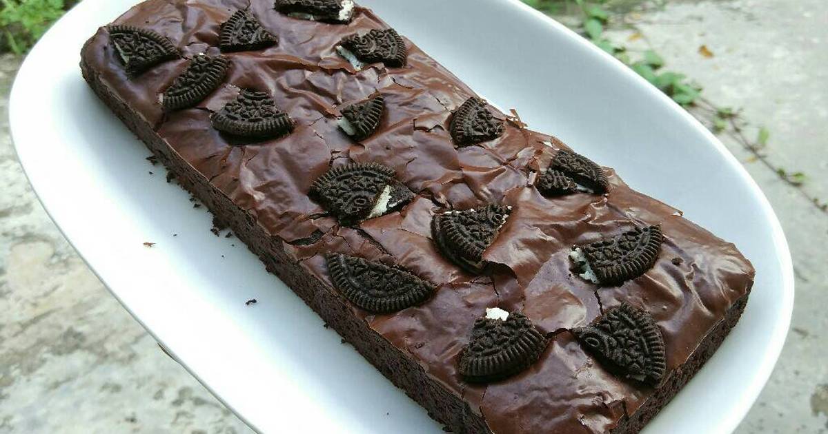  Resep  Brownies  Oreo Shiny  Crust  Dapur Kreasi