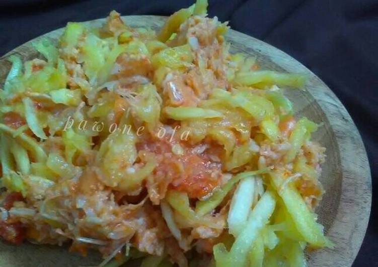 resep lengkap untuk Sambal mangga muda with udang (menu diet)