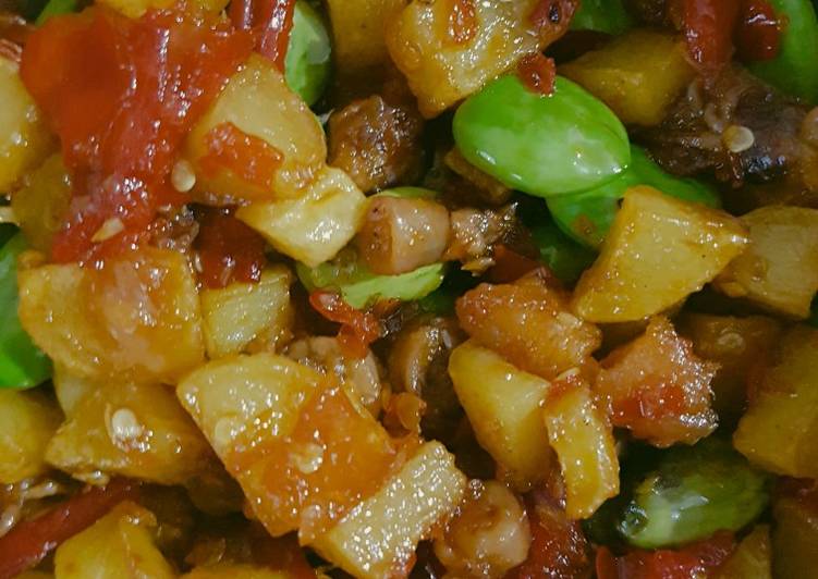 Balado kentang pete ð¶ð¥ foto resep utama
