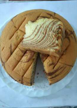 Zebra cake putih telur