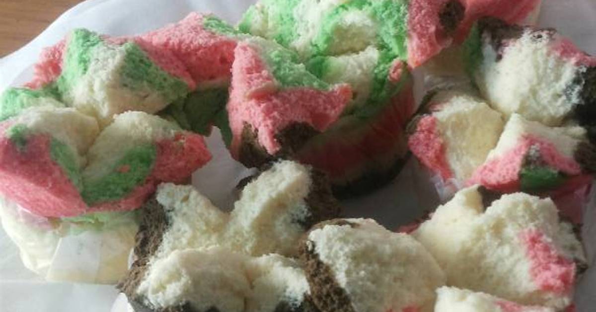 Resep bolu kukus pelangi Resep bolu kukus pelangi