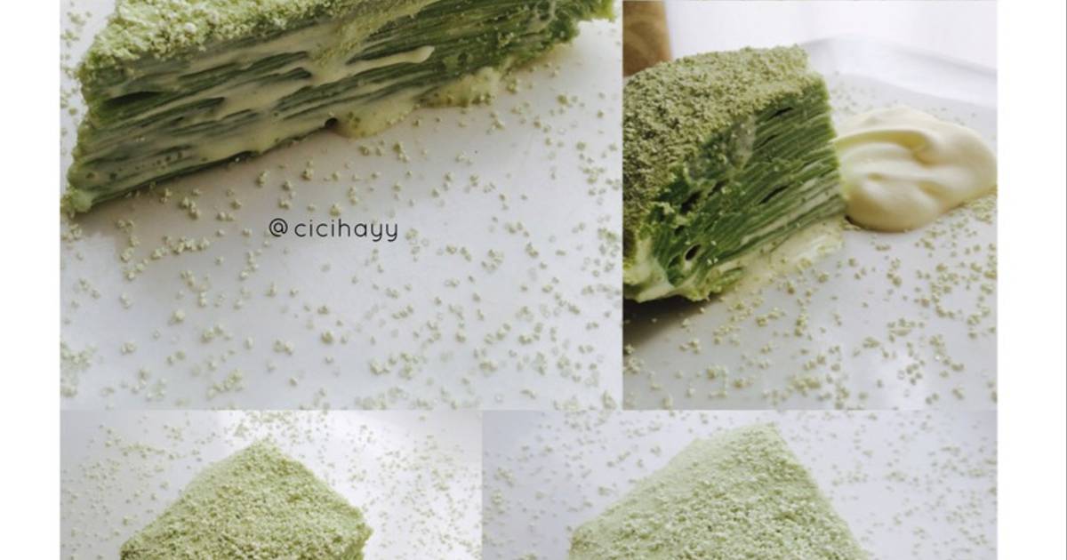 Resep Matcha (Green Tea) Mille Crepes Cake