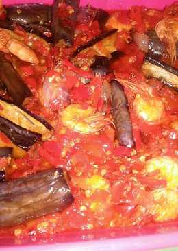 Balado terong dan udang ala dechan