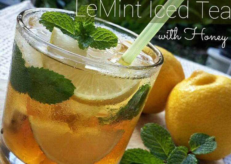 cara membuat LeMint Iced Tea with Honey