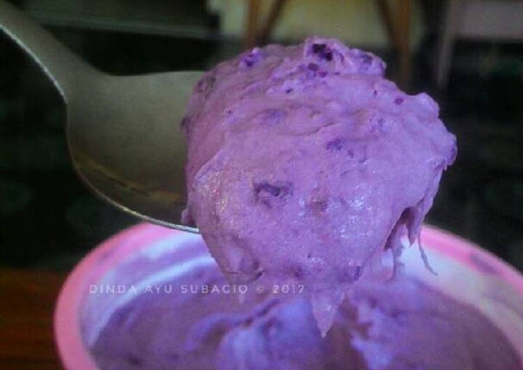 resep lengkap untuk Es Cream Telo (Ubi)