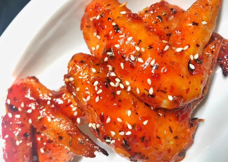 gambar untuk resep Honey & Spicy Chicken Wings