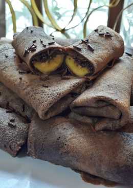 Dadar Gulung Coklat isi Pisang Meses Keju