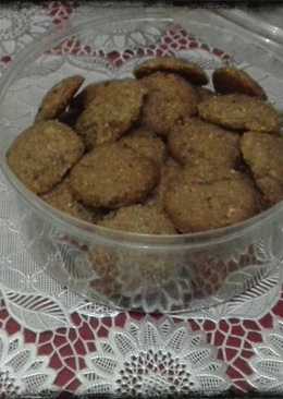 Kue Cookies Kacang Coklat Irit Tanpa Telur