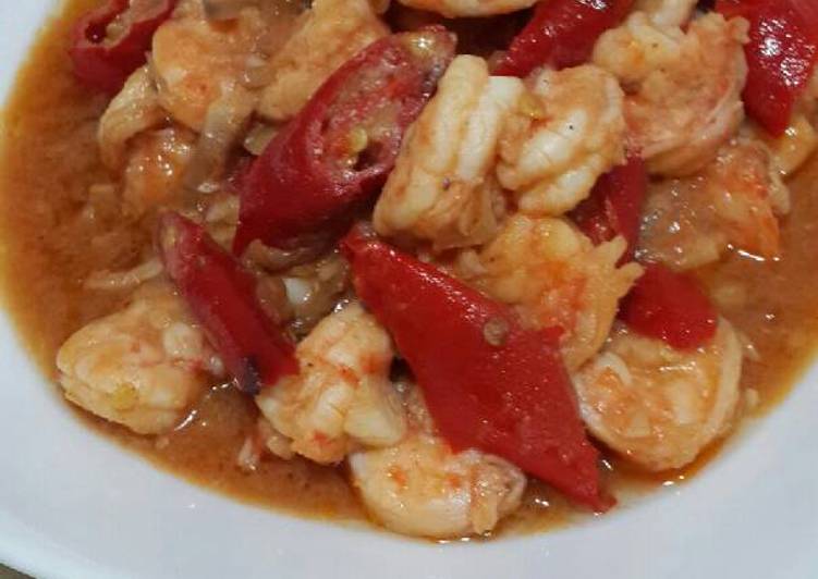 resep lengkap untuk Udang saos asam manis pedas