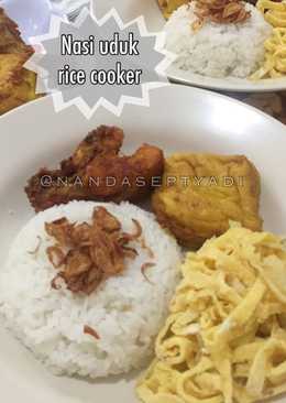 Nasi uduk rice cooker simple