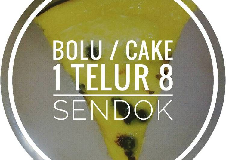 bahan dan cara membuat Bolu / Cake 1 Telur 8 Sendok No Mixer Pake Magicom