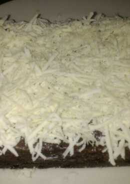 Brownies panggang toping keju